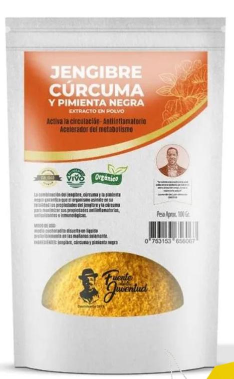 JENGIBRE CÚRCUMA Y PIMIENTA NEGRA